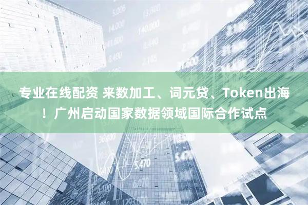 专业在线配资 来数加工、词元贷、Token出海！广州启动国家数据领域国际合作试点